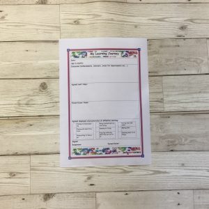 208 My Learning Journey Sheet